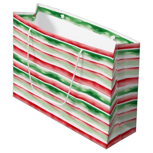 Streifen Große Geschenktüte (Vorderseite Schrägansicht)