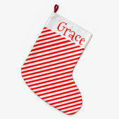 Streifen Großer Weihnachtsstrumpf (Vorderansicht (hängend))
