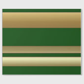Streifen grün und goldenes Packpapier (Flach)