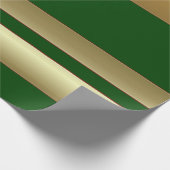 Streifen grün und goldenes Packpapier (Ecke)