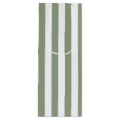 Streifen grün und weiß geschenktüte für weinflaschen (Vorderseite)