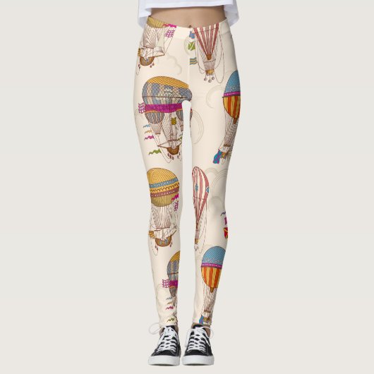 Streifen-Heißluftballons Leggings (Vorderseite)