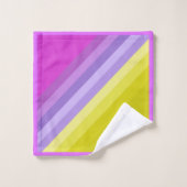 Streifen, hell, Regenbogen Badhandtuch Set (Waschlappen)