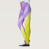 Streifen, hell, Regenbogen Leggings (Links)