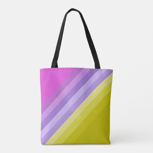 Streifen, hell, Regenbogen Tasche (Rückseite)