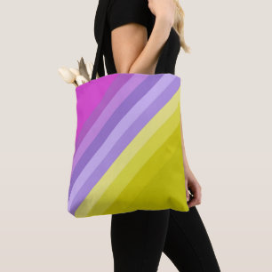 Streifen, hell, Regenbogen Tasche