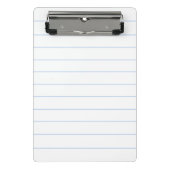 Streifen, hellblau, dünn, Streifen Mini Klemmbrett (Vorderseite)