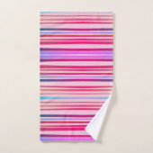 Streifen Himbeere, rosa, Lila, Lilac Handtuch Badhandtuch Set (Handtuch)