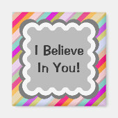 Streifen - Ich glaube an Sie Magnet (Vorne)