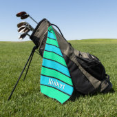 Streifen im Design Golfhandtuch (Gras)