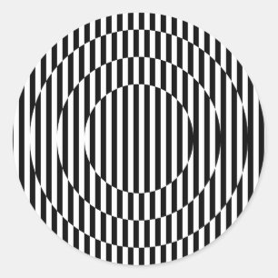 Streifen, im Kreis gehen! Runder Aufkleber