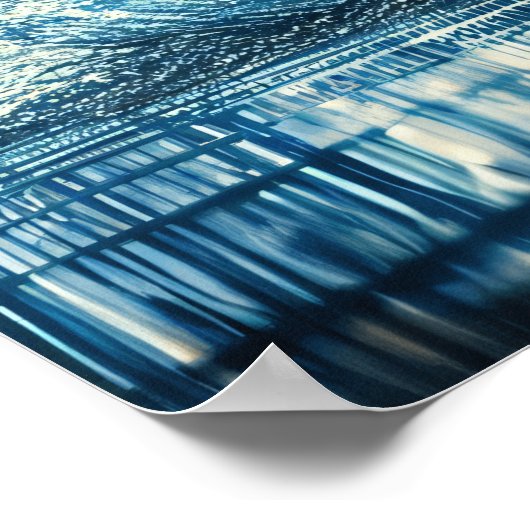 Streifen im Meer Poster (Ecke)