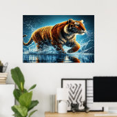 Streifen im Meer Poster (Heimbüro)