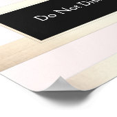 Streifen IMITATE Goldfolie und Rosa stören nicht Poster (Ecke)