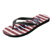 Streifen in Abstrakten Flip Flops Badesandalen (Schrägansicht)
