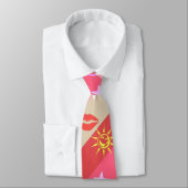 Streifen in Beige und Rosa Krawatte (Gebunden)