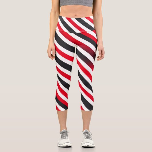 Streifen in Bewegung Capri Leggings (Vorderseite)