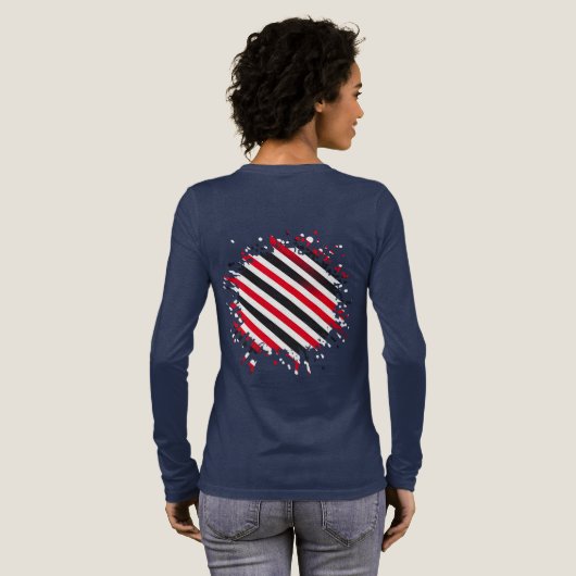 Streifen in Bewegung Tri-Blend Shirt (Voller Rückseite)