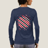 Streifen in Bewegung Tri-Blend Shirt (Rückseite)