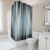 Streifen in Blau und Beige Duschvorhang (Beispiel)
