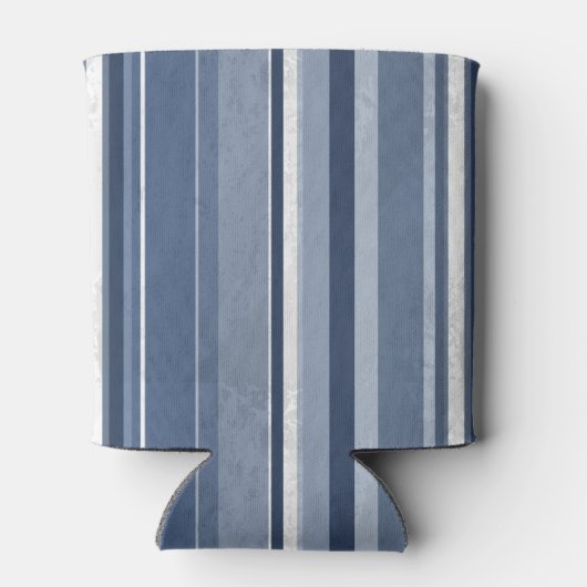 Streifen in Blau und Weiß Dosenkühler (Rückseite)