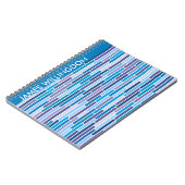 Streifen in blauem Notebook Notizblock (Linke Seite)