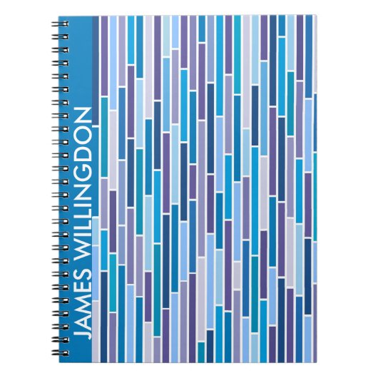 Streifen in blauem Notebook Notizblock (Vorderseite)