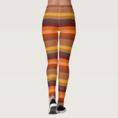 Streifen in Braun und Orange Leggings (Rückseite)