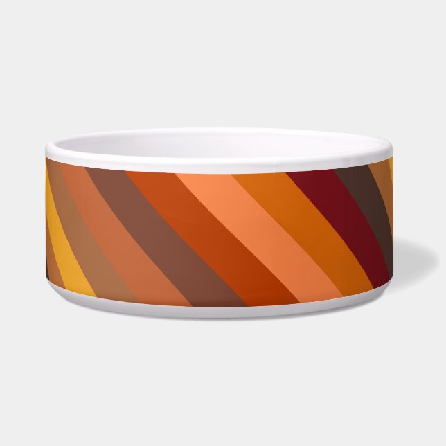 Streifen in Braun und Orange Napf (Vorderseite)