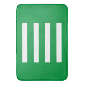 Streifen in der Mitte. Kellygrün/weiß. Badematte (Vorderseite Vertikal)