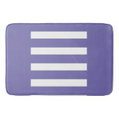 Streifen in der Mitte. Periwinkle und weiß. Badematte (Vorderseite)