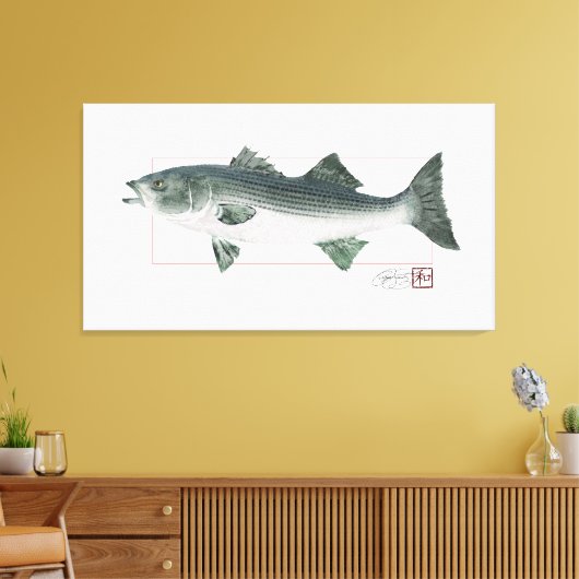 Streifen in digital abgestimmter Farbe Leinwanddruck (Insitu (Wohnzimmer))