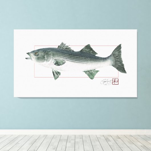 Streifen in digital abgestimmter Farbe Leinwanddruck (Insitu (Holzboden))