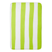 Streifen in Farbe grün und weiß Badematte (Vorderseite Vertikal)