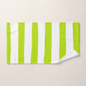 Streifen in Farbe grün und weiß Badhandtuch Set (Handtuch)