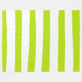 Streifen in Farbe grün und weiß Fleecedecke (Vorderseite (Horizontal))