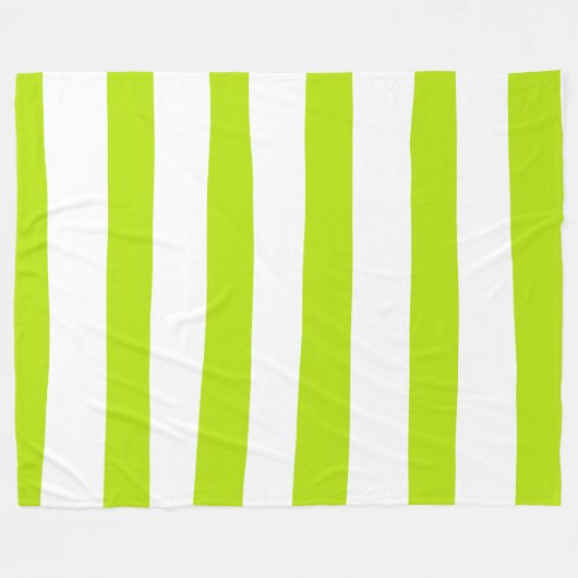 Streifen in Farbe grün und weiß Fleecedecke (Vorderseite (Horizontal))