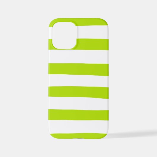 Streifen in Farbe grün und weiß iPhone Hülle (Rückseite)