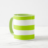 Streifen in Farbe grün und weiß Tasse (Vorderseite Links)
