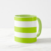 Streifen in Farbe grün und weiß Tasse (VorderseiteRechts)