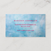 Streifen in Gold, rosa und weiß Visitenkarte (Rückseite)