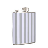 Streifen in Grau und Lavendel Flachmann (Rechts)