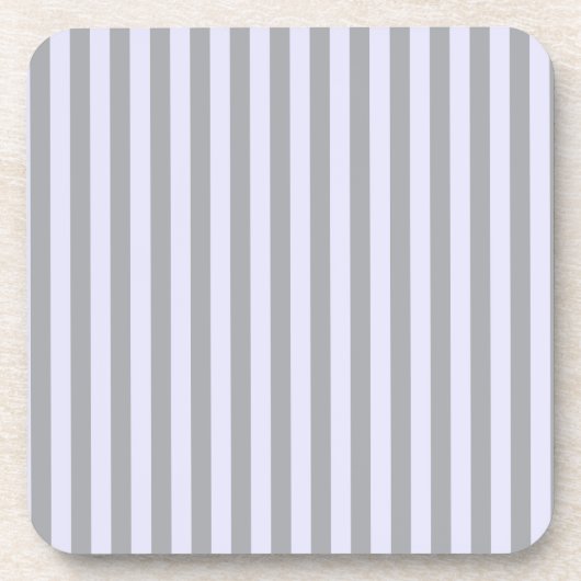 Streifen in Grau und Lavendel Getränkeuntersetzer (Vorderseite)