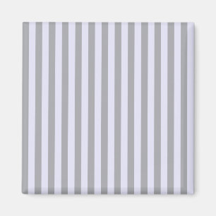 Streifen in Grau und Lavendel Magnet
