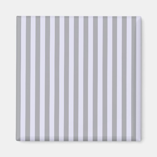 Streifen in Grau und Lavendel Magnet (Vorne)