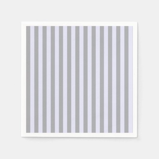 Streifen in Grau und Lavendel Serviette (Vorderseite)
