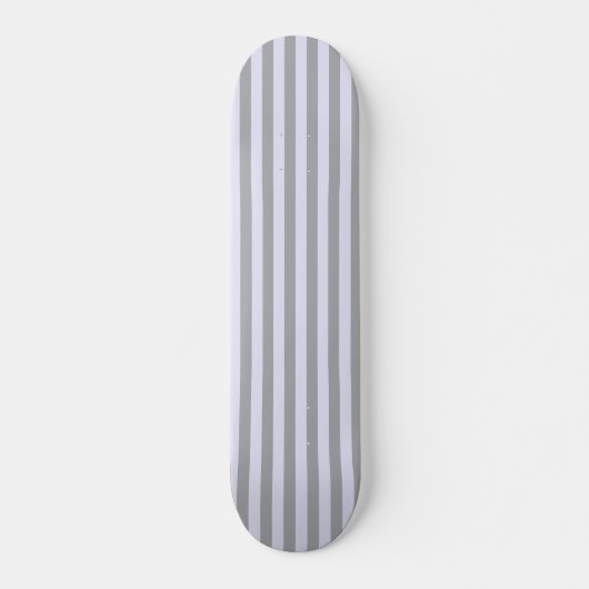 Streifen in Grau und Lavendel Skateboard (Vorne)