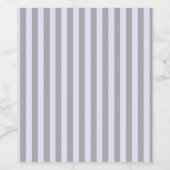 Streifen in Grau und Lavendel Weinetikett (Einzelnes Label)