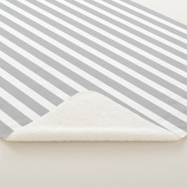 Streifen in Grau und Weiß Sherpadecke