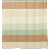 Streifen in grün und braun duschvorhang (Vorderseite)